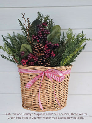 Country Wicker Mail Wall Basket