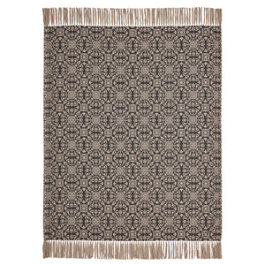 The Heritage Black and Tan Reversible Throw Blanket brings a timeless ambiance to any room. Adorned with a woven medallion design, this decorative throw blanket effortlessly adds warmth and character to your space with its old-world cottage charm. This double-sided throw seamlessly blends with any neutral color scheme and mixes and matches easily for a layered English cottage feel.