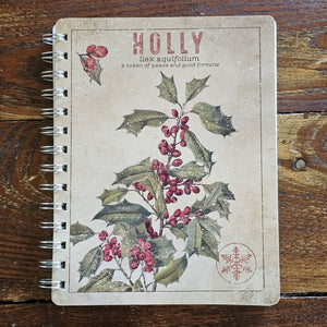 Capture the essence of winter botanicals with our Holly Notebook from our Christmas collection. This double-sided design features vintage plant study artwork rendered in distressed details that evoke timeless charm and aged character. With 120 lined pages, it's an ideal companion for journaling, note-taking, or sketching throughout the season. A thoughtfully curated gift for those who appreciate seasonal aesthetics and botanical inspiration.