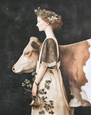 Irish Milkmaid Portrait Art Print