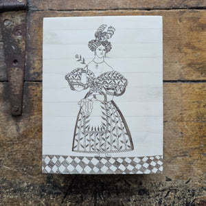 Lady in Waiting Scrimshaw Keepsake Box