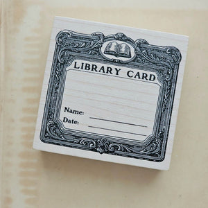 Library Book Wood Stamp
