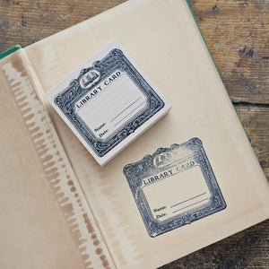 Library Book Wood Stamp