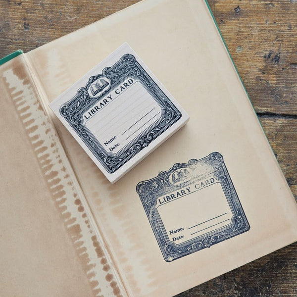 Library Book Wood Stamp - Farmhouse Wares