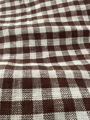 Linens with Tobacco and White Gingham