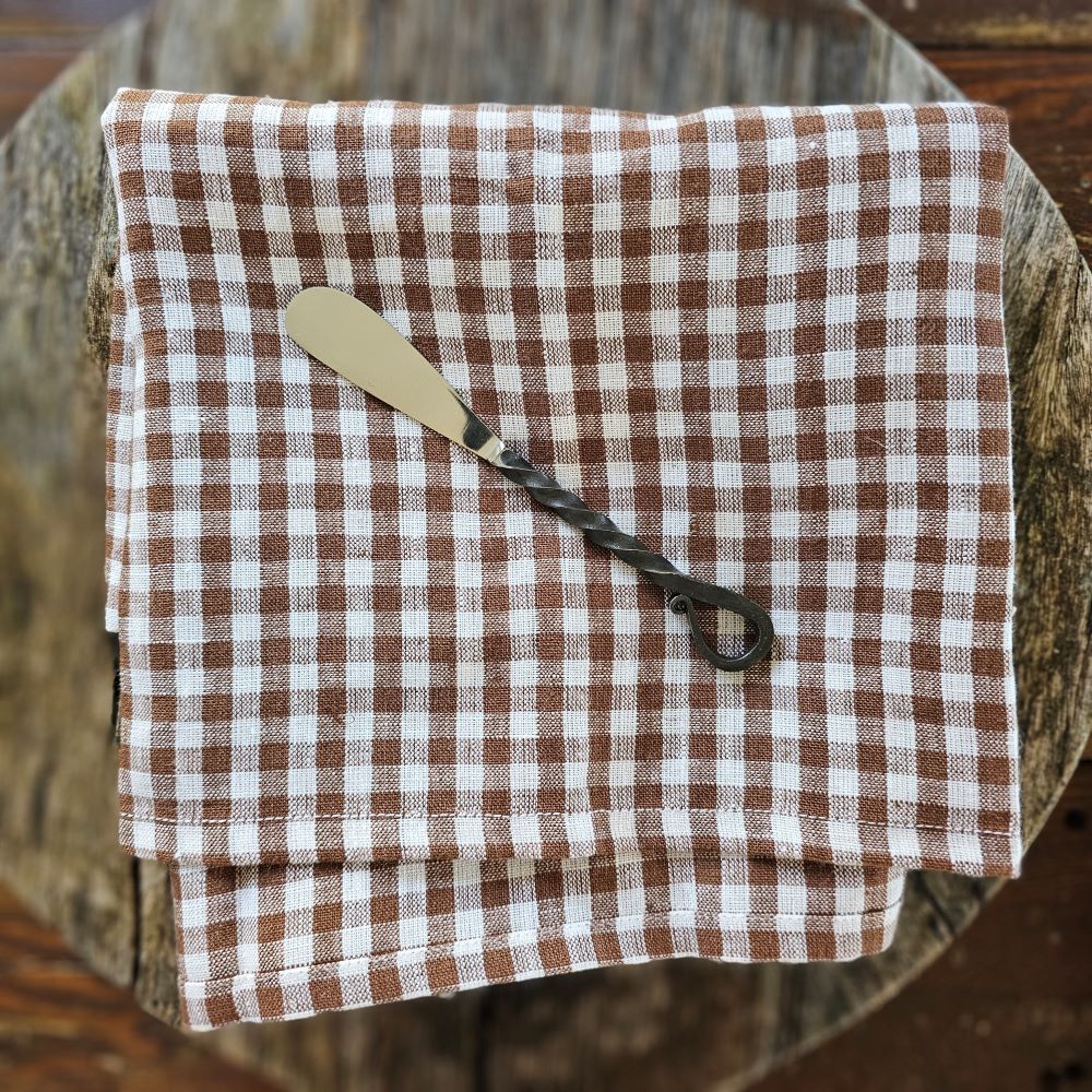 Linens with Tobacco and White Gingham