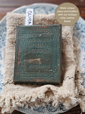 Antique Little Leather Books, Set of Three