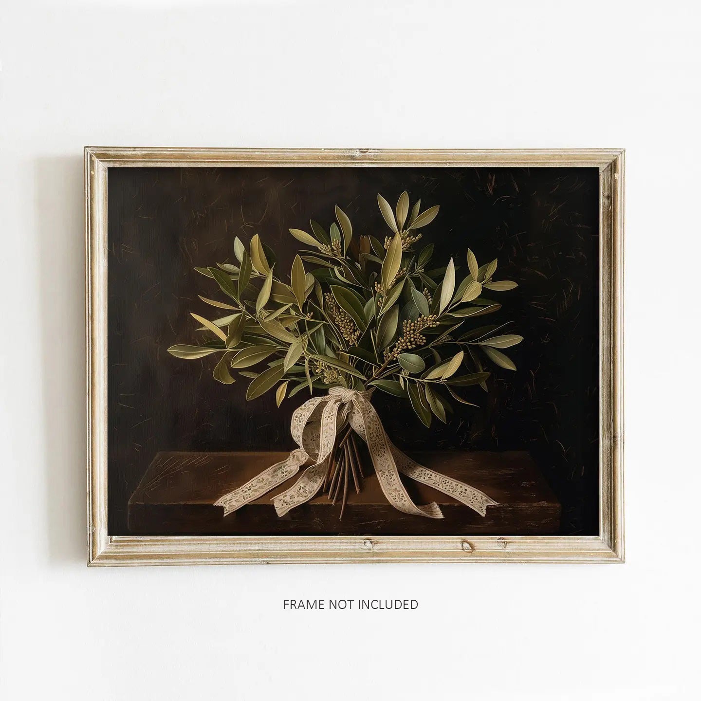 Olive Branch Bouquet Still Life Art Print Farmhouse Wares