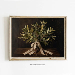 Olive Branch Bouquet Still Life Art Print