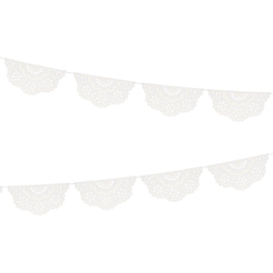 Paper Lace Doily Style Pennant Garland