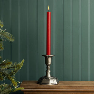 Pewter Style Taper Candle Holder