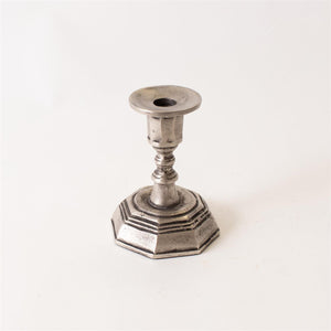 Pewter Style Taper Candle Holder
