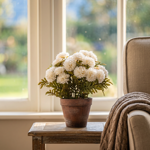 Potted Cream Mums