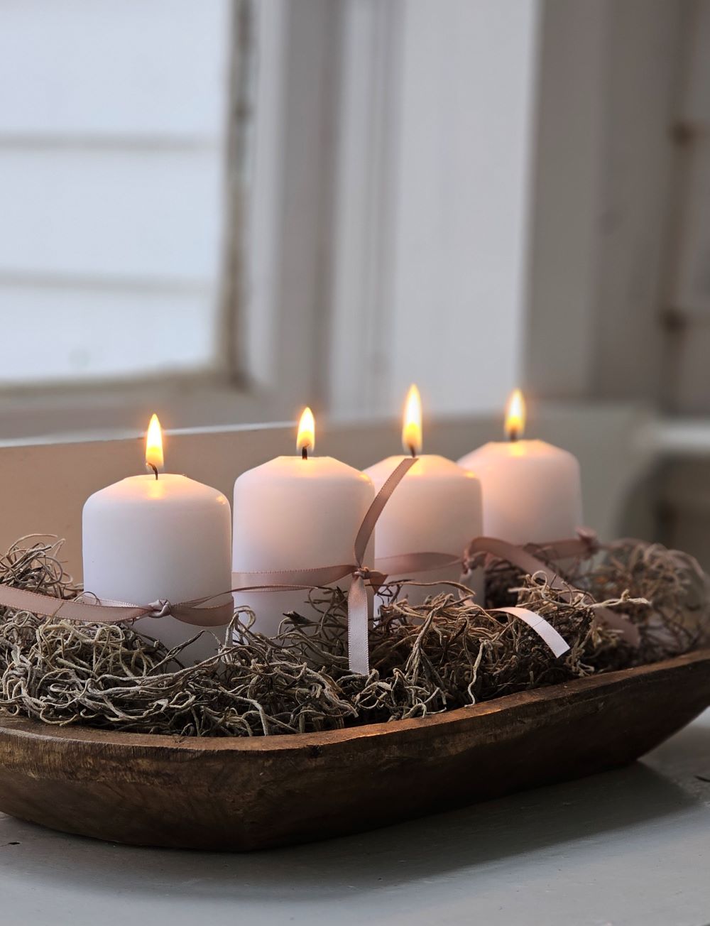 Create a rustic farm table centerpiece with this Primitive Wood Dough Bowl. Inspired by the character of old hand-hewn dough bowls, this rustic piece has a perfectly imperfect look for added charm. The Primitive Wood Dough Bowl decorative bowl is made of thick carved wood. This bowl can be used year-round or displayed seasonally atop a table, shelf, or counter. 