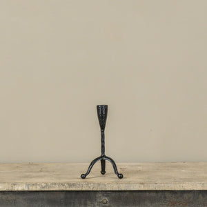 Primitive Blacksmith Taper Candle Holder, Forged Metal Candle Holder, Black Metal Candle Holder, Colonial Style Candle Holder