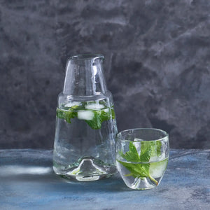 Recycled Glass Bedside Carafe Set