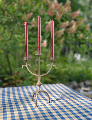 Rusted Iron Candelabra