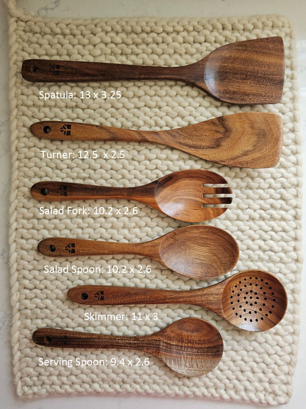 Wooden Utensil Set - 6 Pcs Teak Wooden Spoon Kitchen Utensils Set - Cooking, Mixing, Serving, Slotted Spoons, Salad Fork, Cooking Spatula, Non-Stick Wooden Utensil Set - 6 Pcs Teak Wooden Spoon Kitchen Utensils Set - Cooking, Mixing, Serving, Slotted Spoons, Salad Fork, Cooking Spatula, Non-Stick
