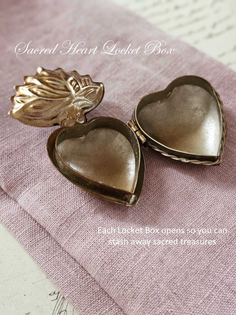 Sacred Heart Locket Boxes - Farmhouse Wares