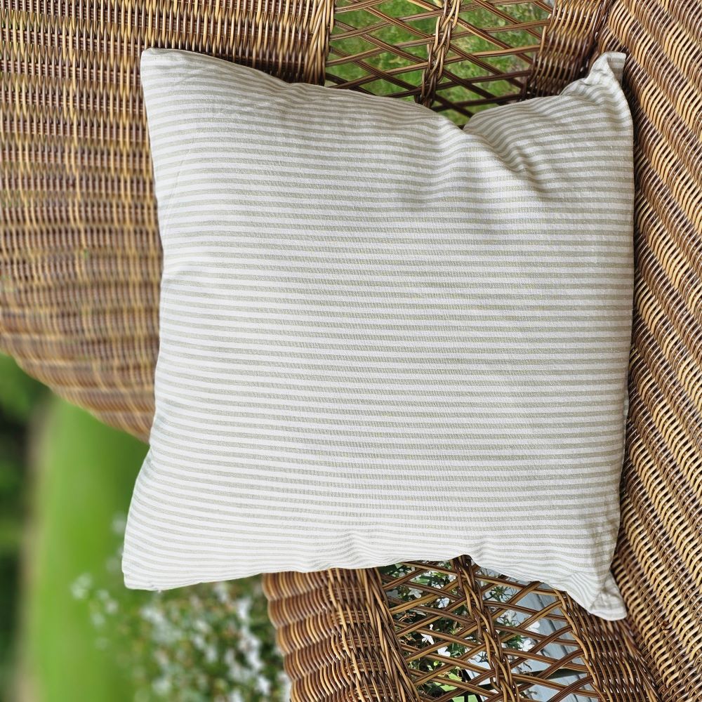 Sage Grey Thin Stripe Pillow Farmhouse Wares