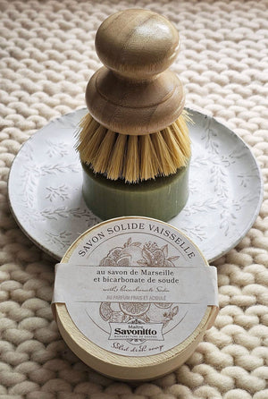Savon de Marseille Dish Soap with Wood Dish Brush