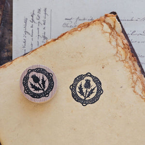 Scottish Thistle Wood Stamp