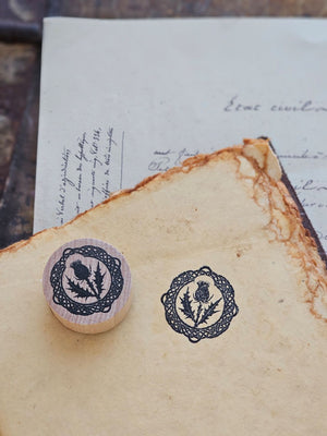 Scottish Thistle Wood Stamp