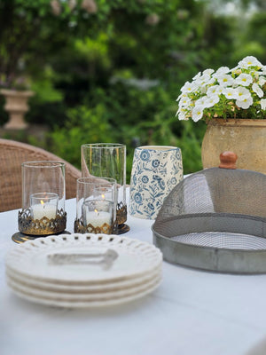 Screen Food Covers with Metal Base, Set of Three