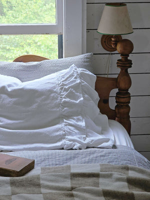 Serenity White Lush Ruffle Pillowcase Set