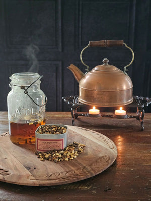 Infuse your cider and teas with this warming blend of spices. The Shakers' Mulling Spice combines cinnamon chips, orange peel, allspice, and cloves into specially crafted to transform cider, wine, or tea into a festive seasonal drink. As it steeps, rich spice and citrus notes unfold into a deeply aromatic cup. Comforting and inviting, it brings classic holiday warmth to cold-weather gatherings