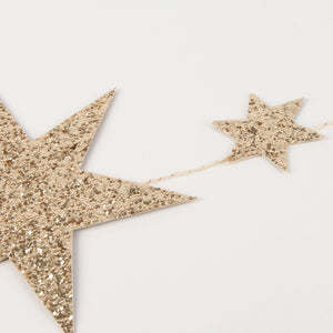 Sparkling Gold Star Banner Garland