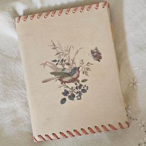 Sparrows and Cottage Roses Leather Journal