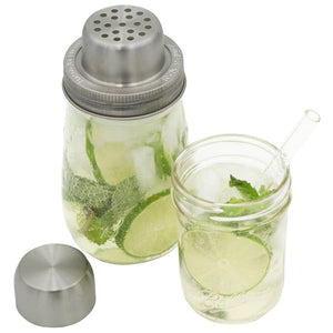 Stainless Steel Cocktail Shaker for Regular Mouth Jars