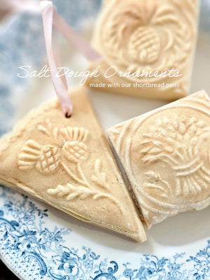 Sal Dough Ornaments made with our Shortbread Pans