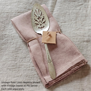 Linen offers a relaxed farmhouse elegance with heirloom-quality charm. The Vintage Rose Linen Napkins, Set of Two, will take your table to the heights of casual elegance! Pre-washed for extra softness, these napkins make a fuss-free addition to any decor. Sold in sets of 2. 100% Linen. Size 18 x 18 inches. Made in the USA 