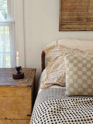 Add beautiful texture and vintage style to your bedroom with the Sweet Prairie Pillowcase Set. This cotton pillow slip set includes a delightful vintage floral pattern in soft creamy yellow with small mauve flowers and moss green details. The set features double-sewn seams for extra durability as well as extra length to ensure good coverage of your fill pillow (not included). An generous 8-inch ruffle lends country cottage elegance. The 100% cotton weave features a crisp, vintage feel.