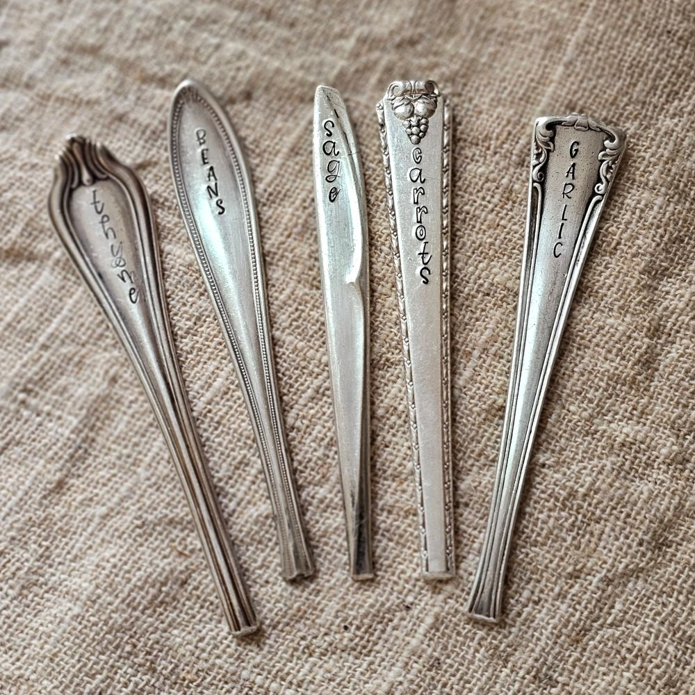 Vintage Serveware Stem Plant Markers, Set of Five - Farmhouse Wares