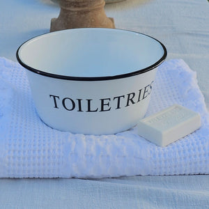 White Enamel Toiletries Bowl