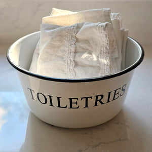 White Enamel Toiletries Bowl