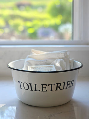 White Enamel Toiletries Bowl
