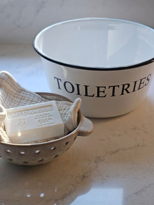 White Enamel Toiletries Bowl