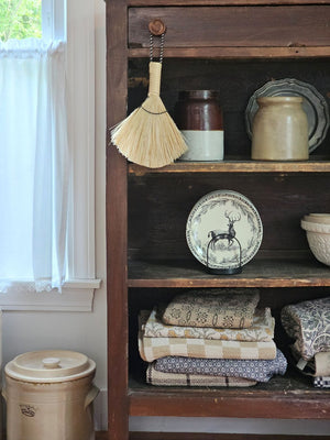 This stoneware Vintage Style Deer Plate features an elegant deer motif framed by delicate branch and acorn patterns, inspired by timeless old-world decor. Antique white with black details, it has a coordinating border design adds a refined touch, making it ideal for both everyday meals and special seasonal gatherings. Crafted for convenience, the plate is microwave, oven, dishwasher, and food safe, blending rustic charm with practical functionality. Includes one plate. 8" diam