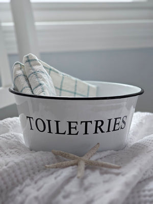 White Enamel Toiletries Bowl