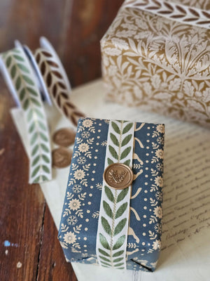 Wax Seal Sticker with Laurel Leaf Design, Set of Six