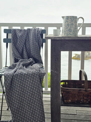 Welsh Inspired Throw Blanket, Navy