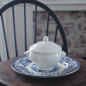 White Soup Bowl with Lid