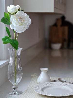 White Rose Long Stem Spray