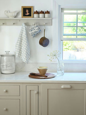 White and Blue Floral Pitcher