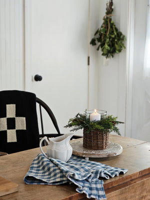 Wood Candle Box with Drawer - Farmhouse Wares