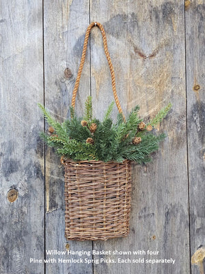 Nothing says English country cottage style quite like natural willow. This Willow Hanging Basket lends charm and easy style in any season. 